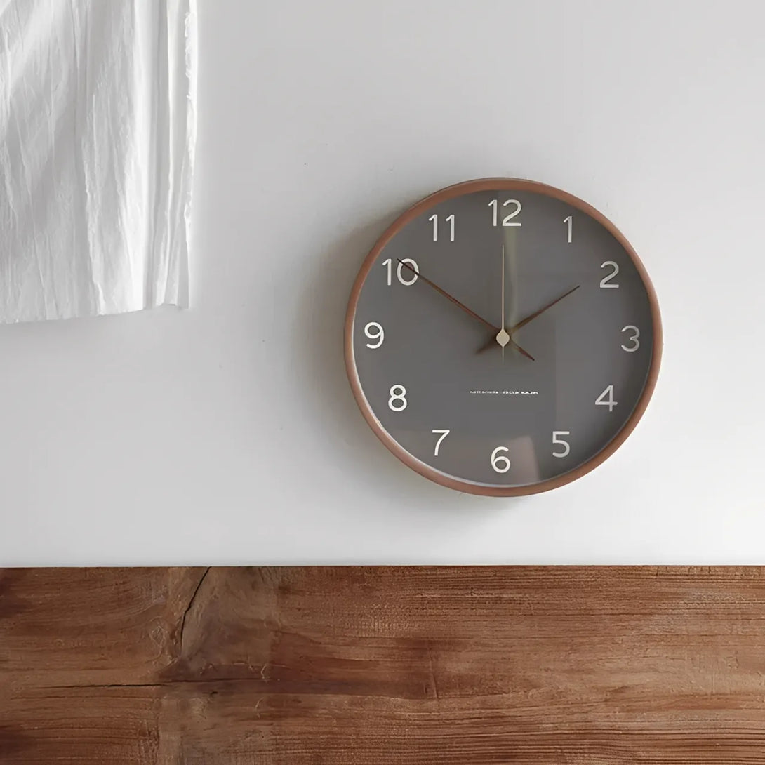 Relógio de Parede para Cozinha/Sala Grande Decorativo Elegante cinza 
