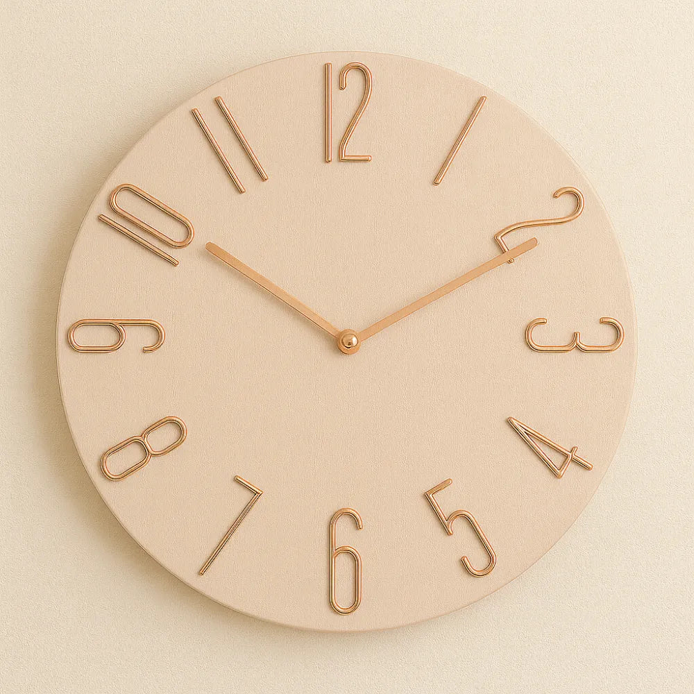 Relógio de Parede para Cozinha/Sala Grande Decorativo Sofisticado rosa