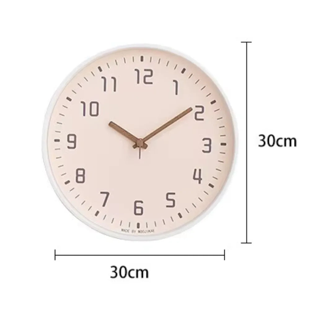 Relógio de Parede para Cozinha/Sala Grande Decorativo branco rosa