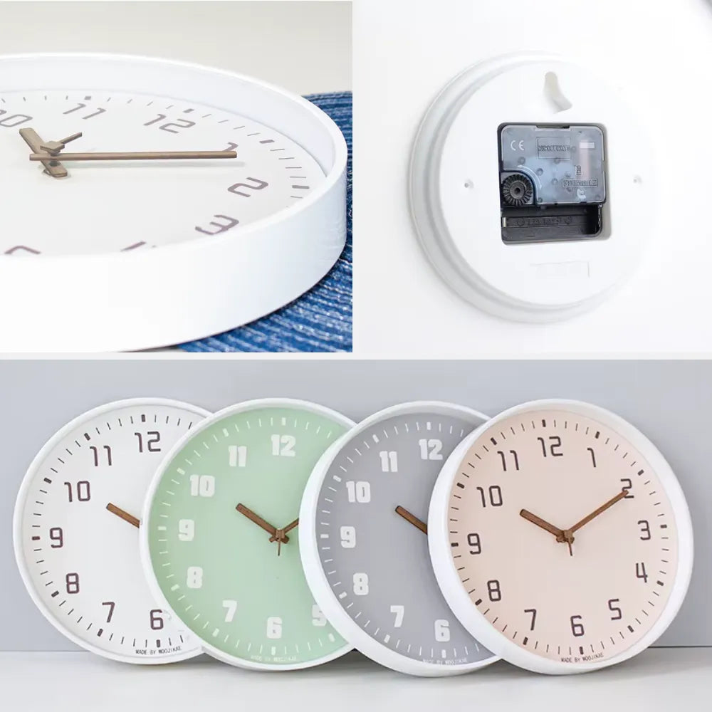 Relógio de Parede para Cozinha/Sala Grande Decorativo branco rosa verde