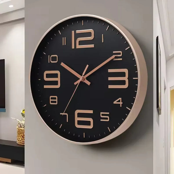 Relógio de Parede para Cozinha Sala Grande Decorativo rosa preto