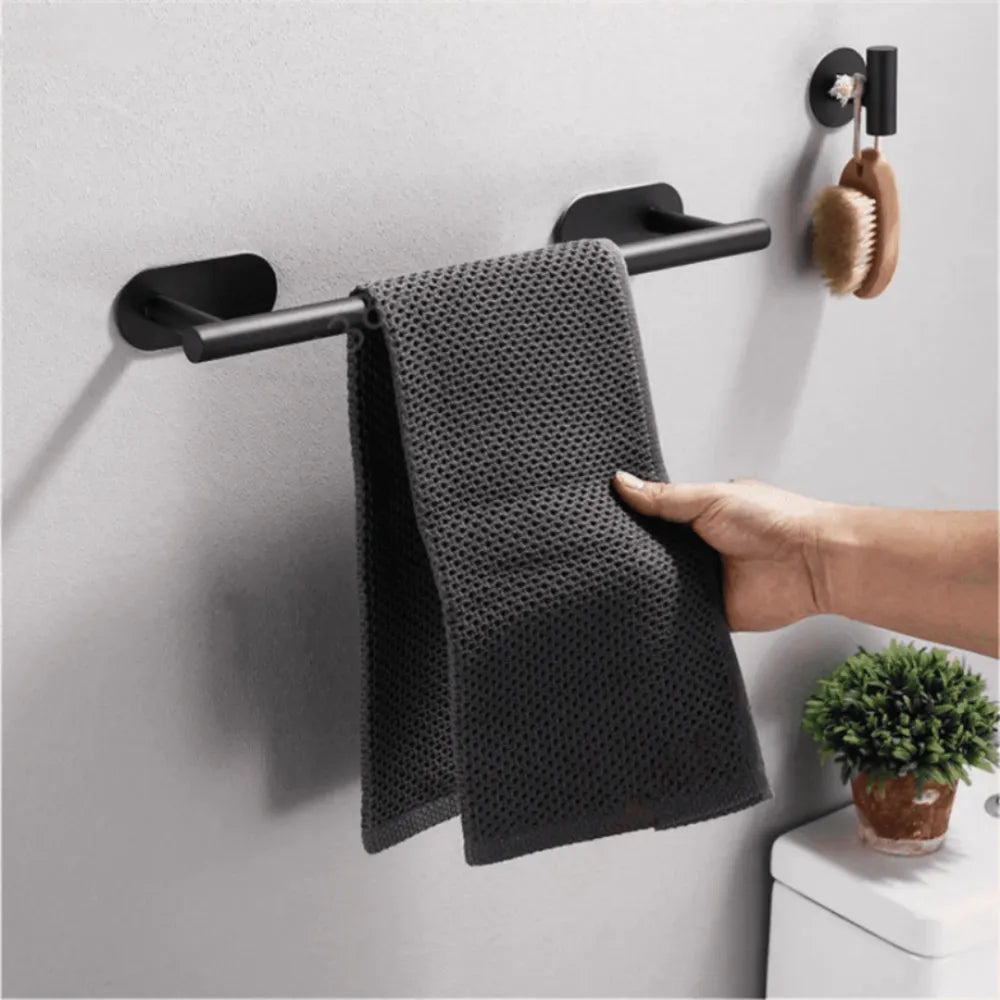 Suporte para Toalha de Banho para Banheiro preto
