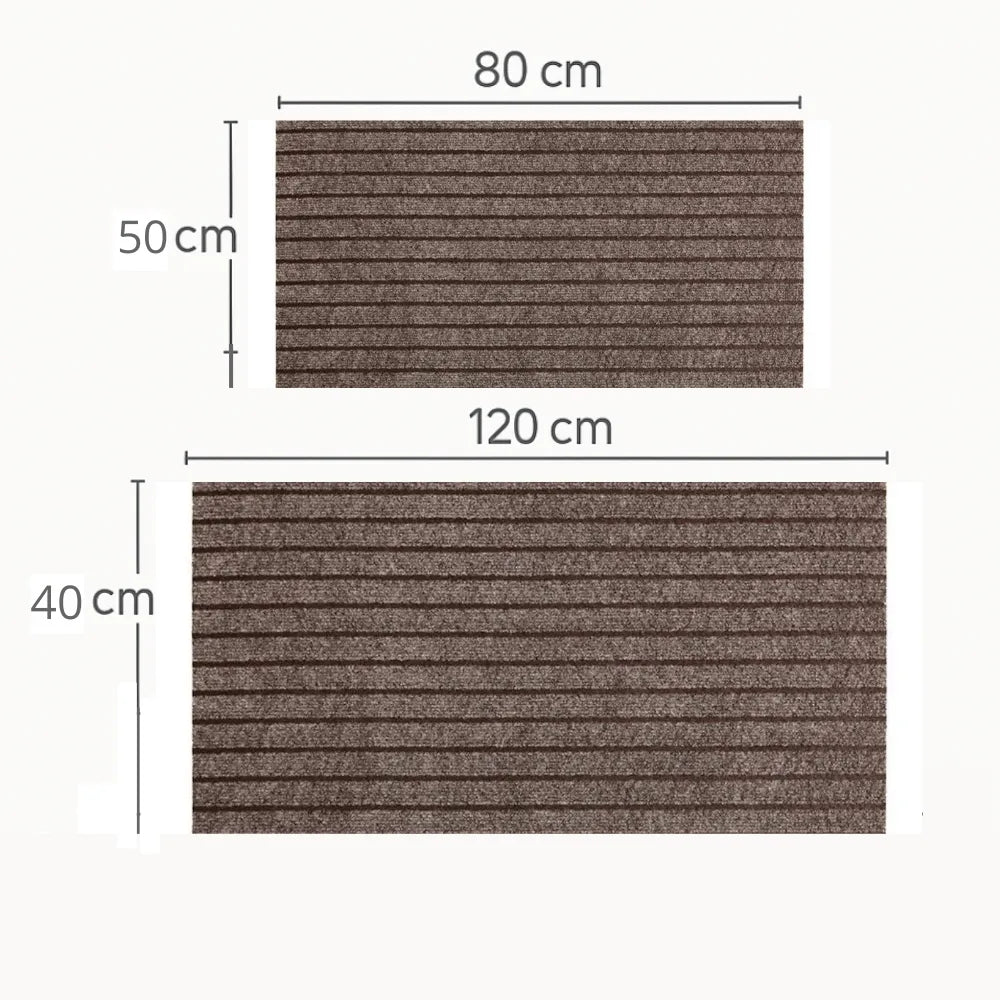 Tapete para Cozinha Antiderrapante Absorvente Marrom Listrado 3