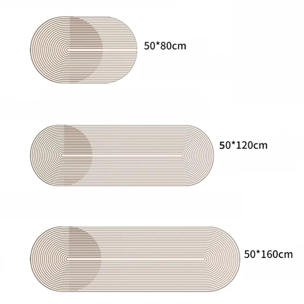 Tapete para Cozinha Antiderrapante Absorvente Sofisticado branco 7
