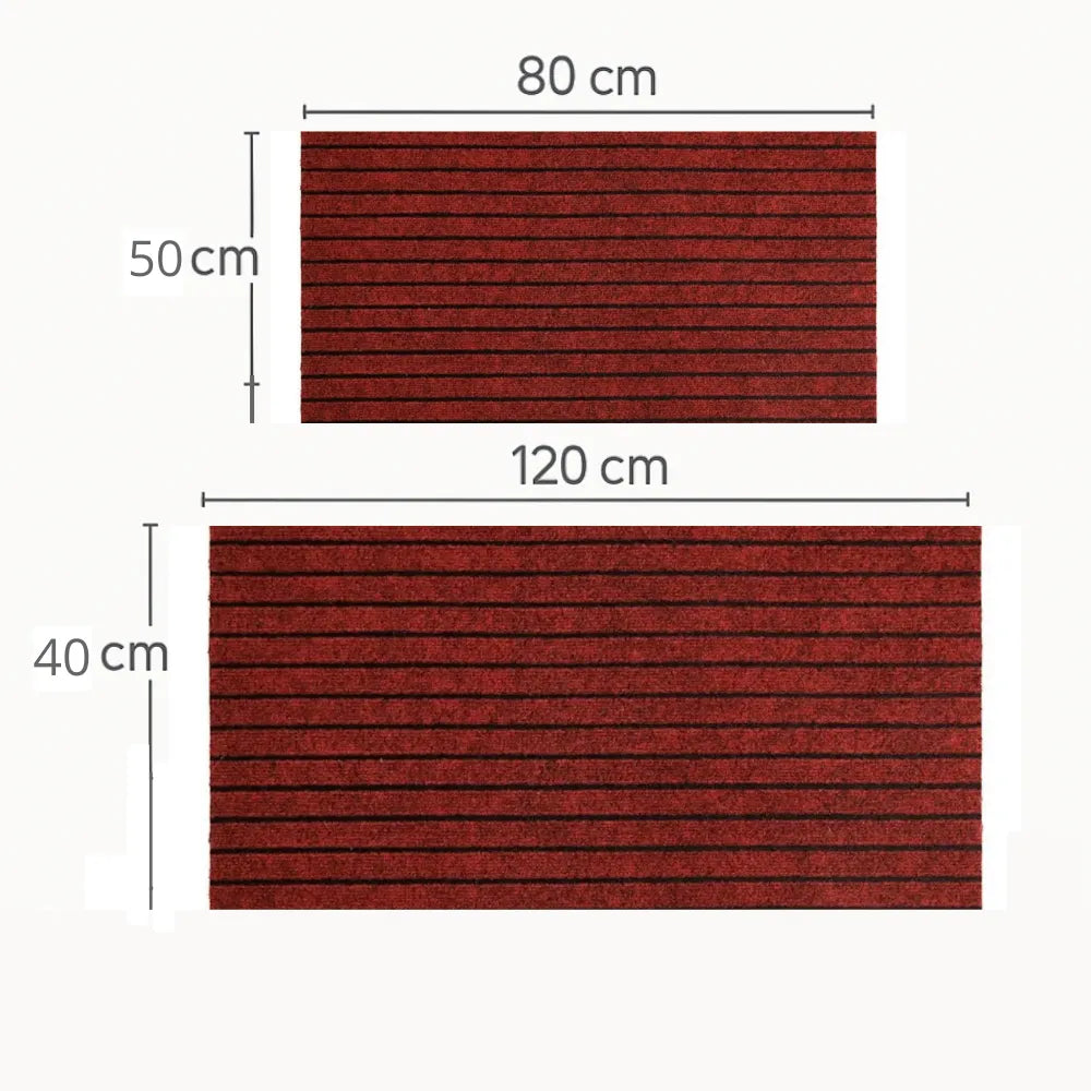 Tapete para Cozinha Antiderrapante Absorvente Vermelho 5