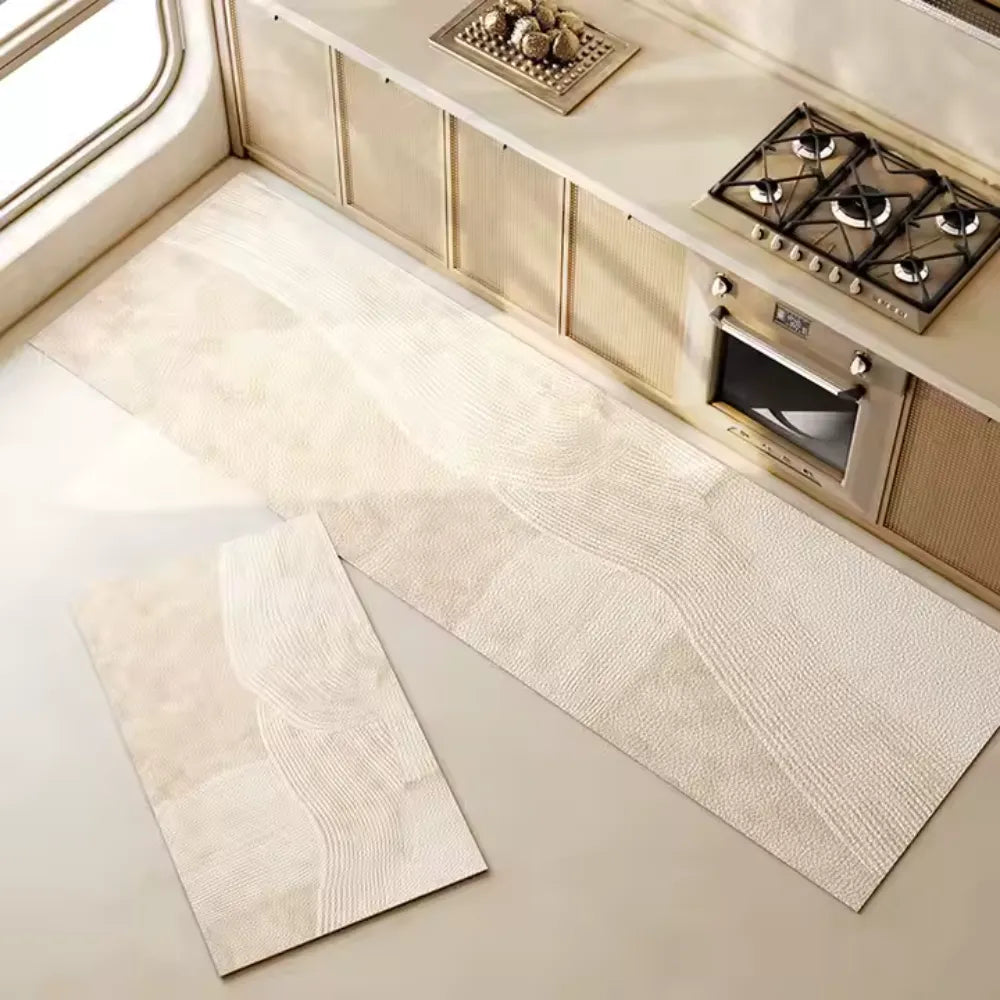 Tapete para Cozinha Antiderrapante Moderno branco 2