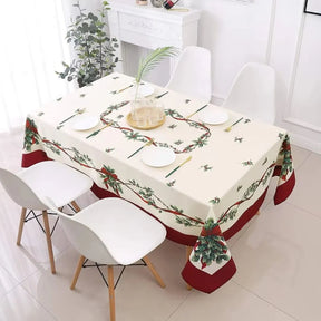 Toalha de Mesa para Natal Retangular Impermeável Decoracao Mesa Natalina