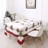 Toalha de Mesa para Natal Retangular Impermeável Decoracao de Mesa Natalina