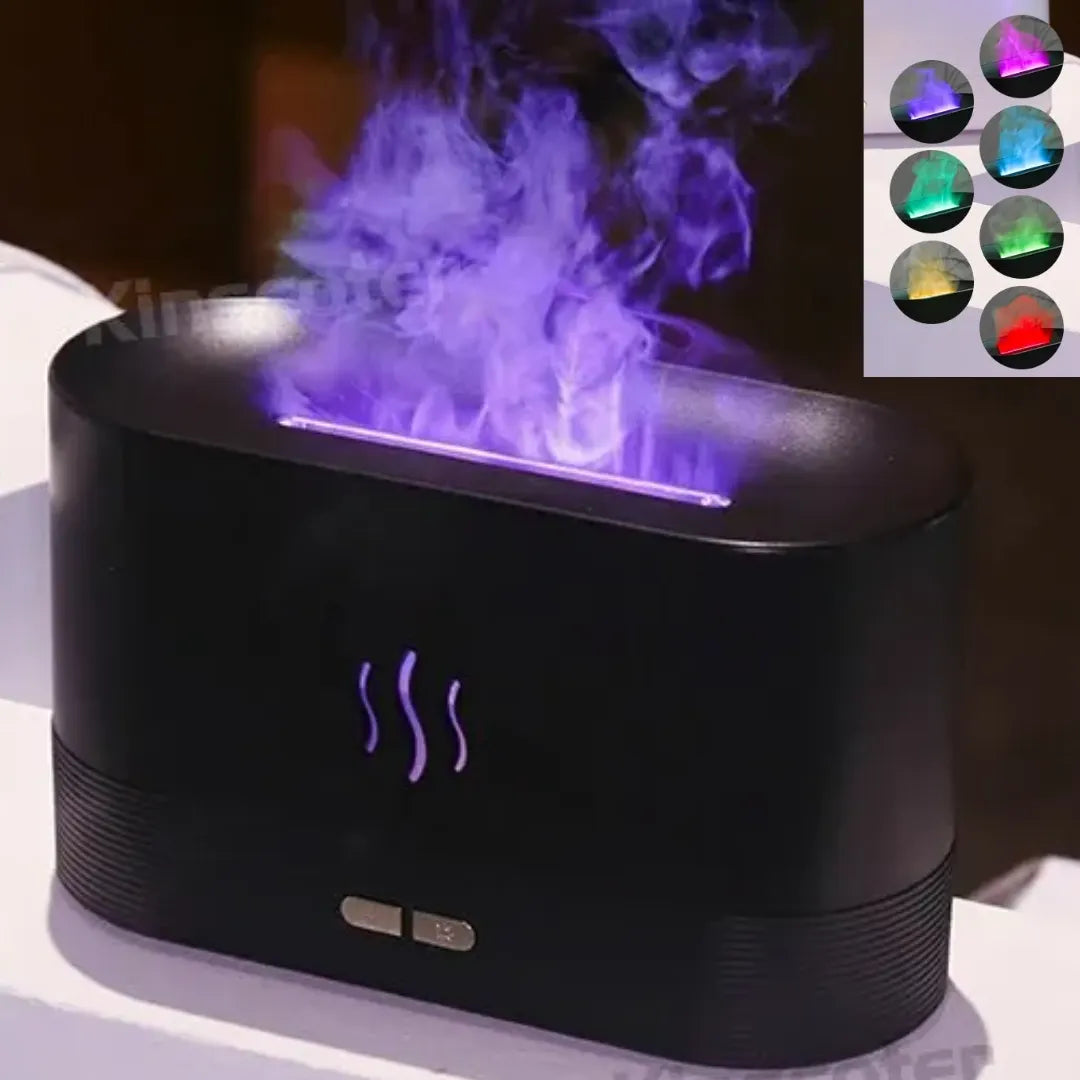 Umidificador de Ar Para Quarto Ultrassônico de Ambiente Portátil preto colorido
