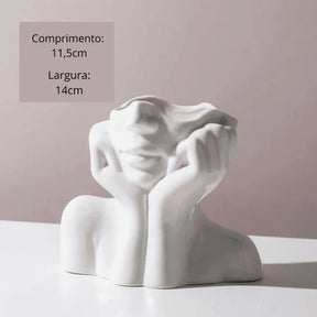 Vaso Decorativo para Sala Decoracao de Ceramica Corpo Humano 