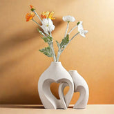 Vaso Decorativo para Sala branco de Ceramica Decoracao