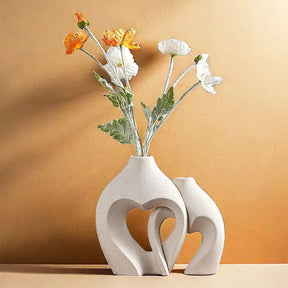 Vaso Decorativo para Sala branco de Ceramica Decoracao