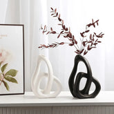 Vaso Decorativo para Sala de Cerâmica 2 Peças em 1