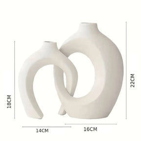Vaso Decorativo para Sala de Cerâmica 2 em 1