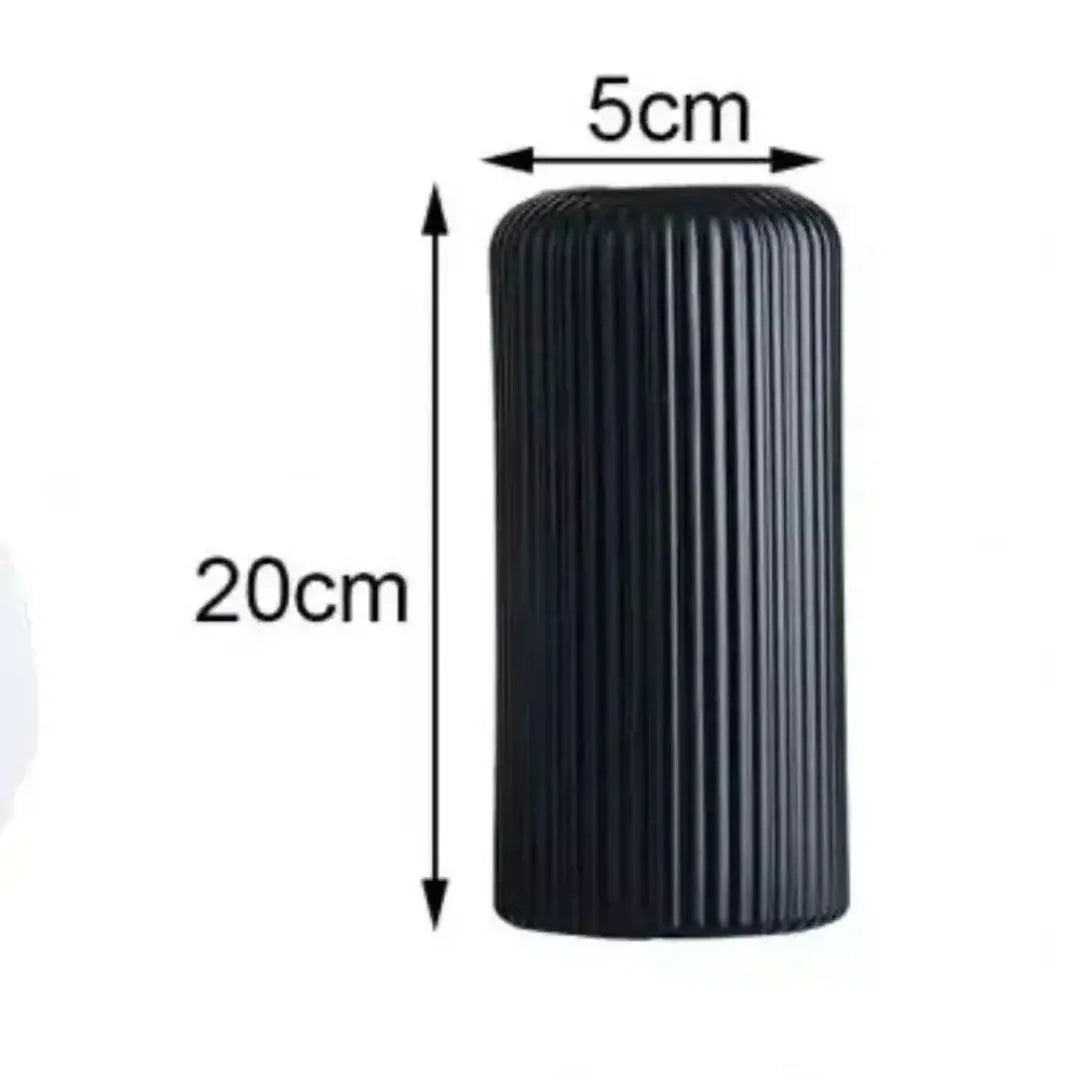 Vaso Decorativo para Sala para Mesa Decoração Cilindro preto 1