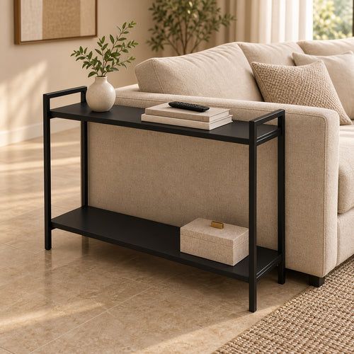 Mesinha de Canto Lateral 2 Níveis Retangular Black
